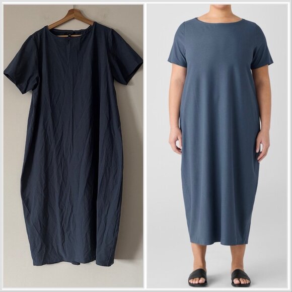 Eileen Fisher Dresses & Skirts - Eileen Fisher Crepe T-shirt Dress Women’s 1X Minimalist Capsule Everyday Lagom